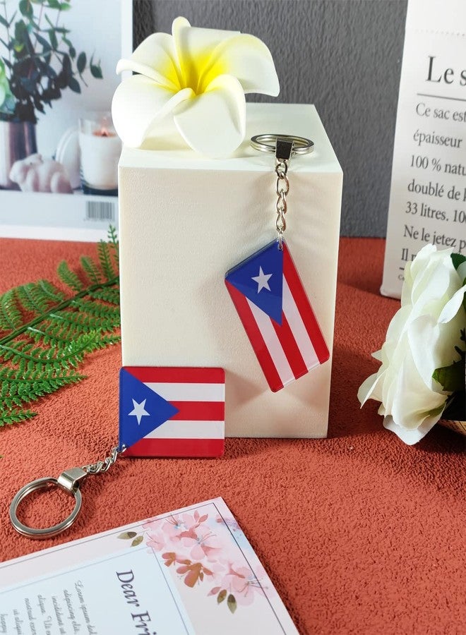 QQSD Puerto Rico Flag Keychain Puerto Rican Key Ring, 2 Pack - Image 5